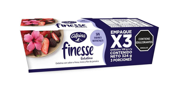 gelatina alpina 3u 108g finesse f rojos
